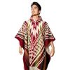 Andean Alpaca Poncho Unisex Handmade Ethnic Wool Wholesale Chakana for men
