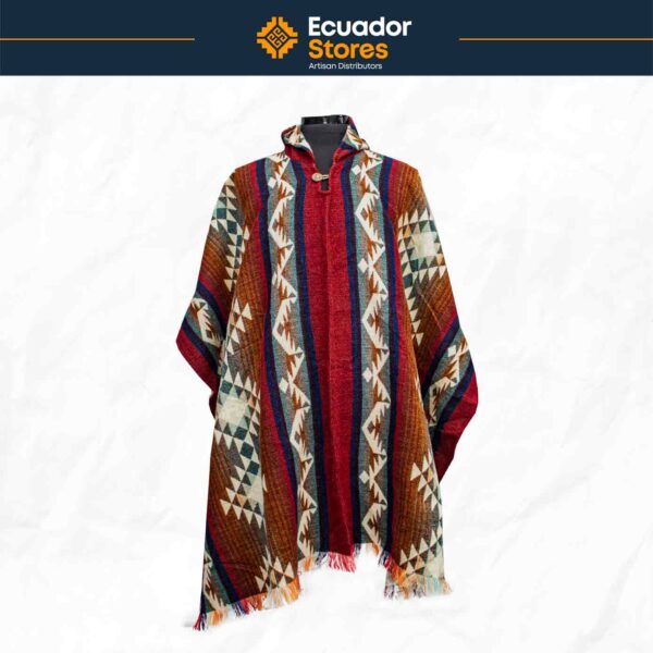 Andean Cross Geometric Poncho wholesale