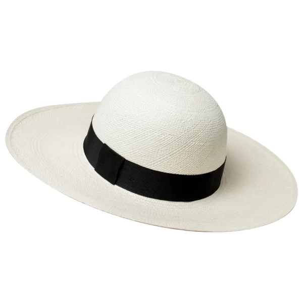 Panama Hat Toquilla Straw Wide Brim White Coco Pavita Women Wholesale