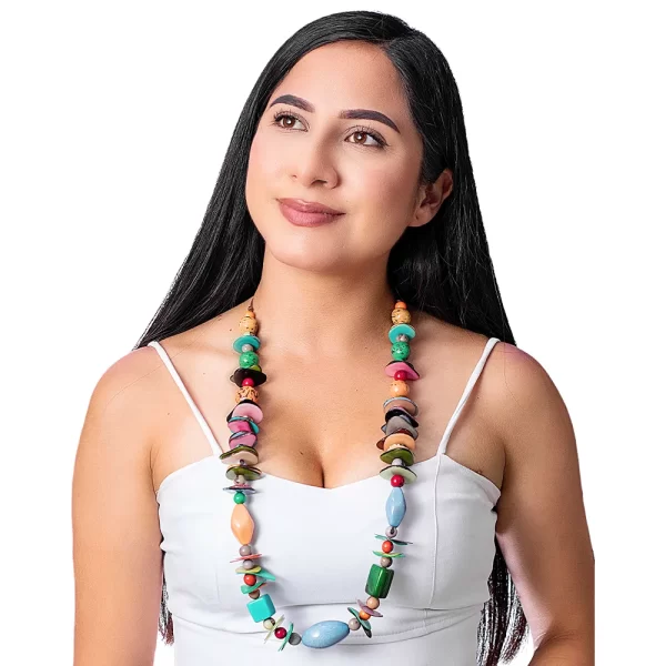 Wholesale Colorful Tagua Necklace Handmade Eco Jewelry