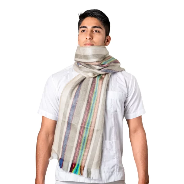 Handcrafted Extra Soft Alpaca Scarf Multicolor Wholesale for Global Distributors men