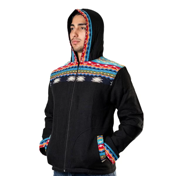 Handmade Alpaca Hoodie Wholesale Soft Warm Unisex Andean Clothing