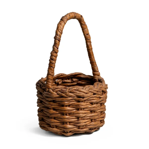 Handwoven Wicker Flower Basket Rustic Farmhouse Floral Decor