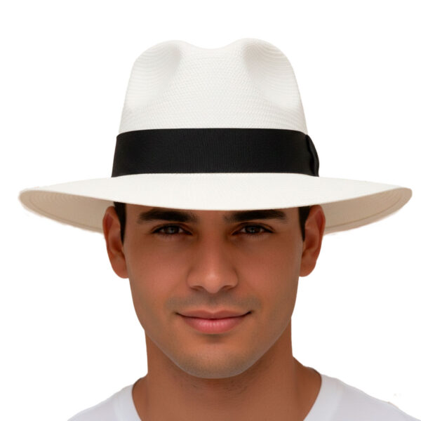 Panama Hat Indiana Style White Handmade Toquilla Straw Ecuador Wholesale