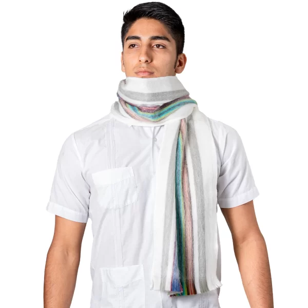 Premium Handmade Alpaca Scarf Multicolor Extra Soft Wholesale for International Markets men