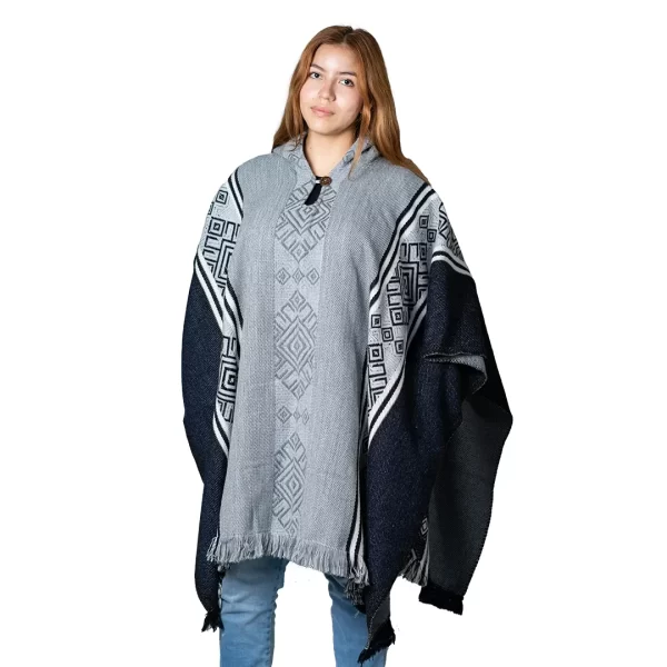 Native Alpaca Poncho Unisex Andean Ethnic Modern Handmade Wholesale for women
