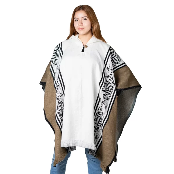 Native Alpaca Poncho Unisex Andean Ethnic for women Wholesale