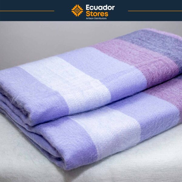 Soft alpaca blanket lilac range wholesale