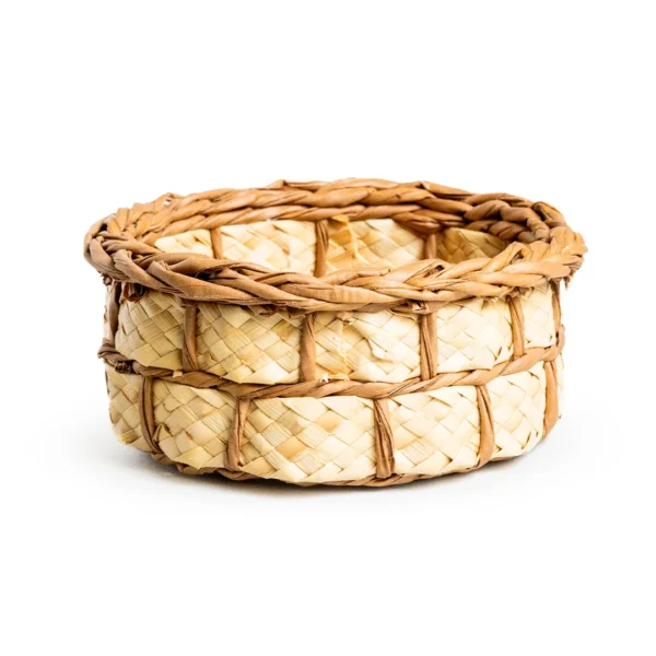 Artisan Handwoven Basket Natural Fiber Rustic Bread and Kitchen Organizer