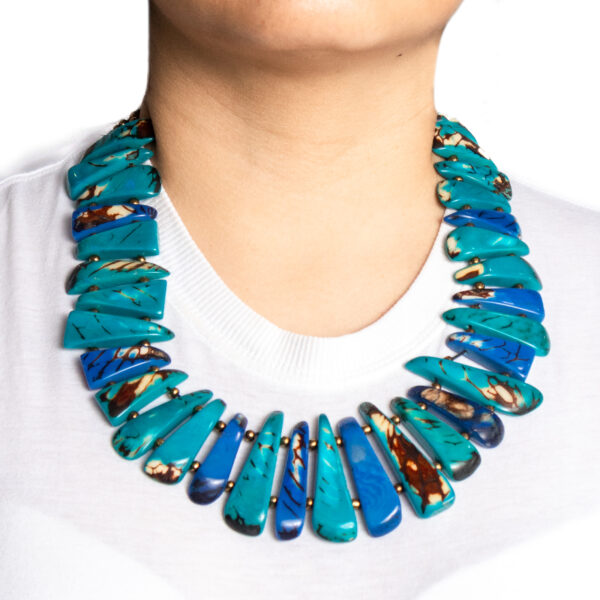 Artisan Spike Tagua Necklace Bold Eco Statement Jewelry Wholesale