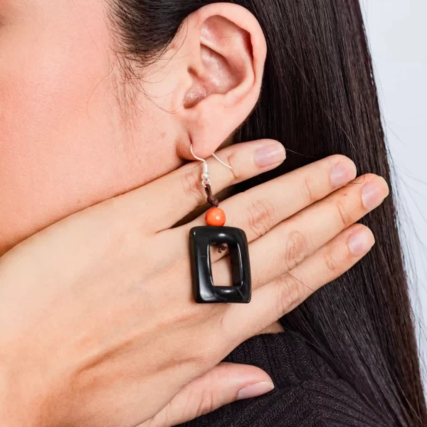 Tagua Rectangle Earrings Wholesale