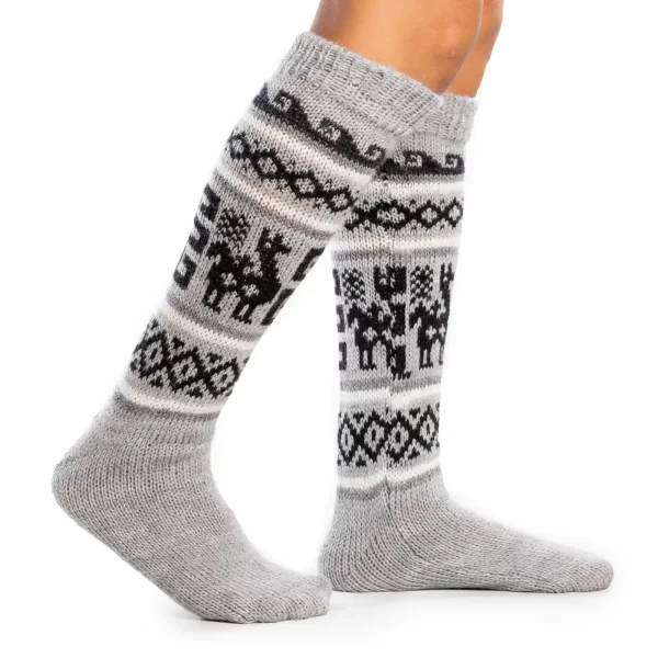 Andean Alpaca Socks Wholesale with Llama Patterns