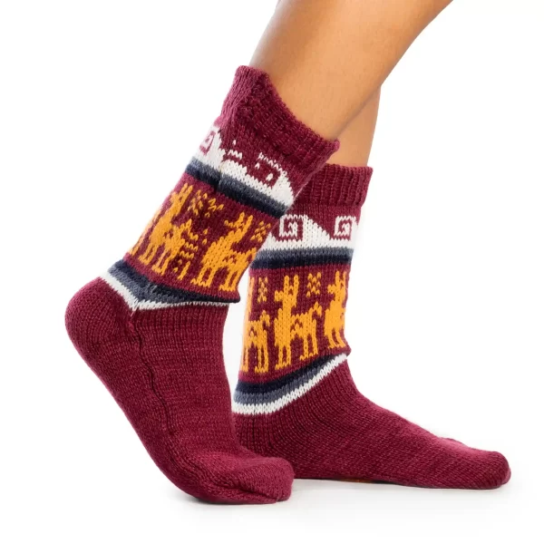 Soft Andean Alpaca Socks Wholesale Natural and Warm