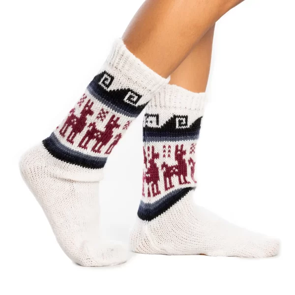 Warm and Durable Alpaca Wool Socks Wholesale Handcrafted