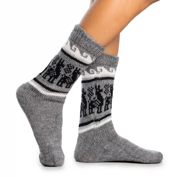 Warm and Soft Ecuadorian Alpaca Socks Wholesale Artisanal