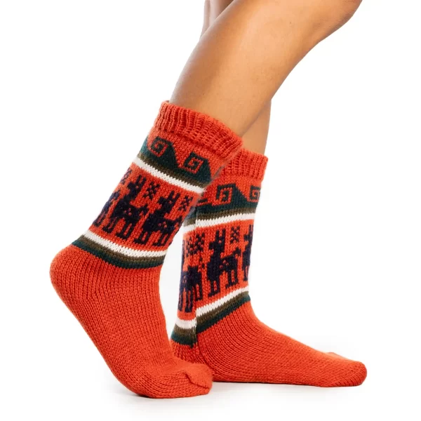 Wholesale Handmade Alpaca Wool Socks for Outdoor Use