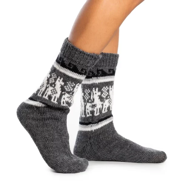 Wholesale Natural Alpaca Socks Sustainable and Handwoven