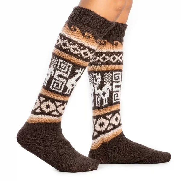 Wholesale Warm and Cozy Alpaca Socks with Andean Designs