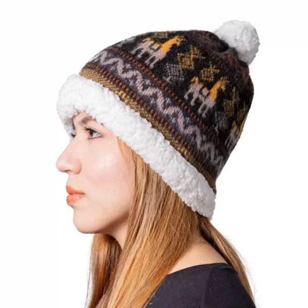 Andean Hat Llama Alpaca Ecuador for Women Handmade