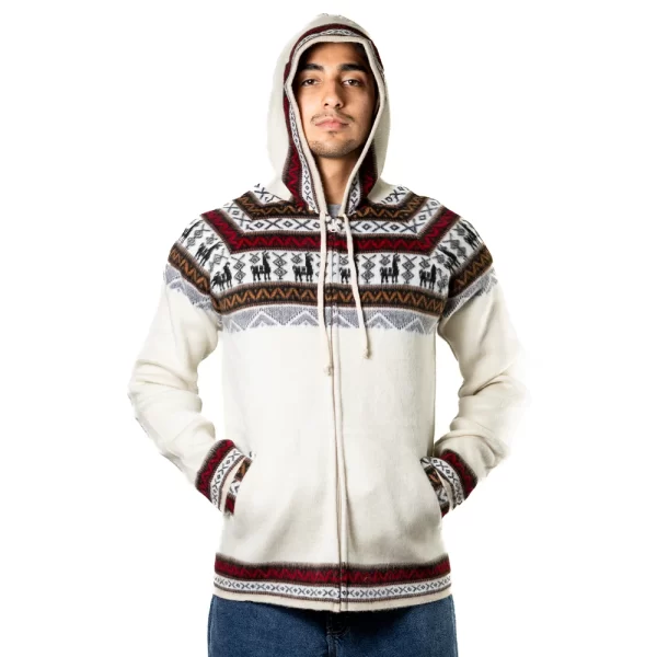 Ecuador Alpaca Zip Hoodie Warm & Comfortable