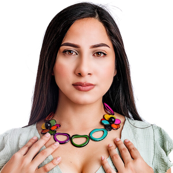 Ecuadorian Tagua Floral Necklace Set Bulk Handmade Lot