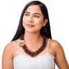 Wholesale Tagua Flower Necklace Eco Handmade Jewelry