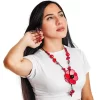 floral organic ivory fiber necklace wholesale