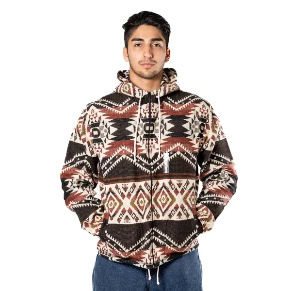 Handmade Ecuador Alpaca Wool Hoodie Jacket – Tribal Boho Style