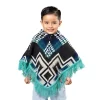 Kids Festival Poncho Artisan Made with Andean Patterns