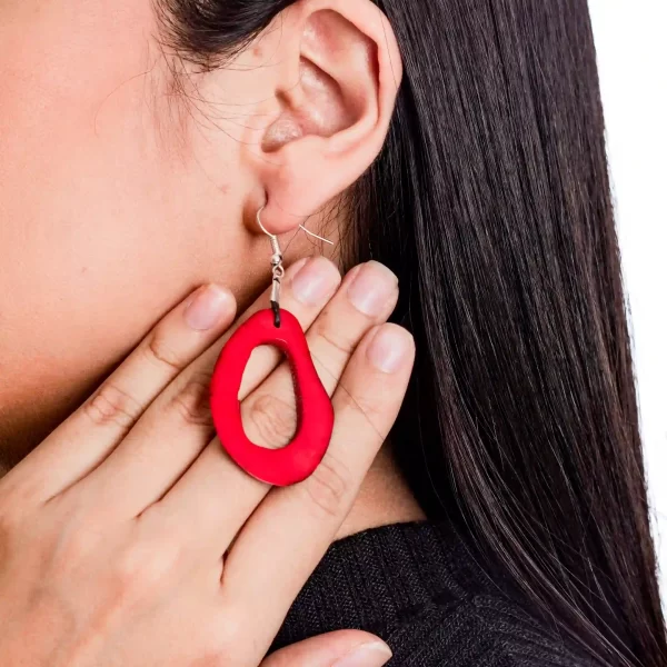 Tagua Oval Earrings Wholesale