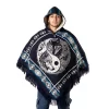 Tribal Wolf Poncho Hoodie Handmade in Ecuador