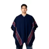 Unisex Alpaca Wool Poncho Tribal Andean Pattern