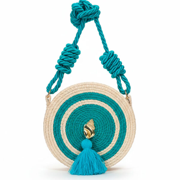 Handmade Ecuador Woven Straw Tote Minimalist Beach Resort Bag