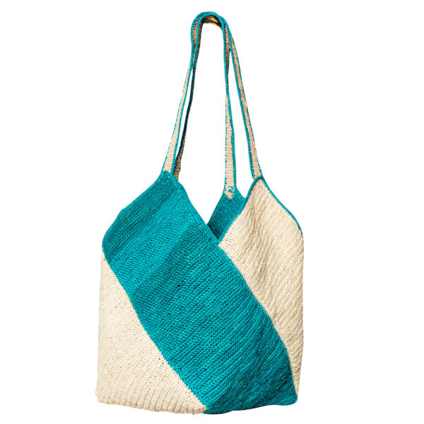 Toquilla Straw & Crochet Tote Handmade Summer Bag Ecuador