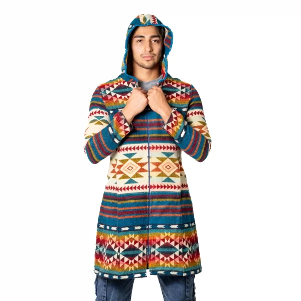 Tribal Boho Coat Andean Geometric Design Wholesale