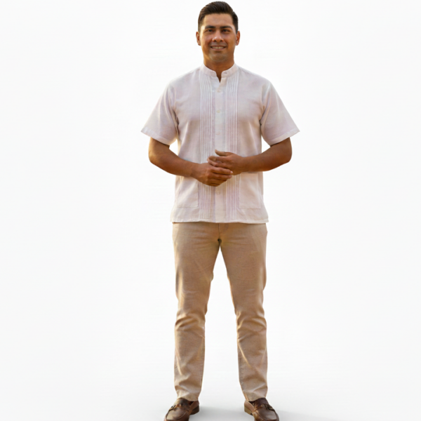 Classic White Cotton Guayabera Shirt Wholesale