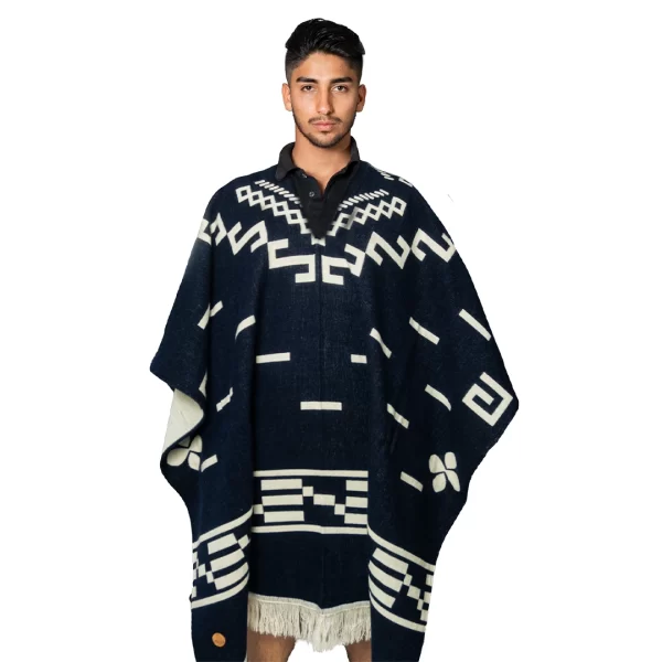 Clint Eastwood Western Cowboy Poncho Replica The Good, the Bad and the Ugly Spaghetti Western Wholesale Navy Blue for men