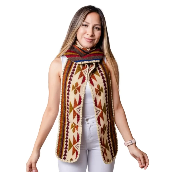 Luxury Alpaca Hooded Scarf Poncho Wrap – Handmade in Ecuador for Women