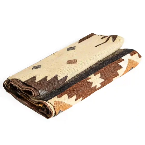 Blankets Alpaca Chakana Triangle Symbo Handmade in Ecuador