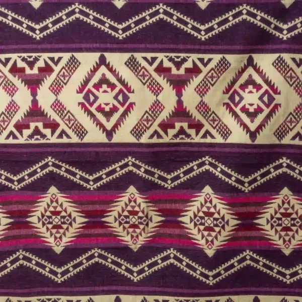 Wholesale Alpaca Blankets 75x90 Inches – Purple Geometric Pattern
