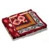 Wholesale Blankets Red Alpaca Geometry 75x90 Inches