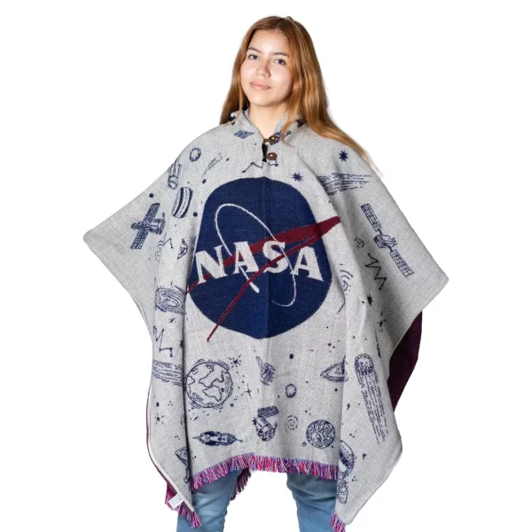 Alpaca Poncho NASA Galactic Unisex Wholesale Artisanal Geek For Women