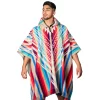 Native Andean Rainbow Poncho Handwoven Ecuador Wholesale