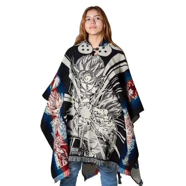 Poncho Goku Kamehameha Dragon Ball Z Unisex Alpaca Wholesale for women