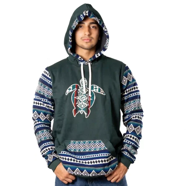 Ecuador Indigenous Turtle Hoodie Artisan Apparel