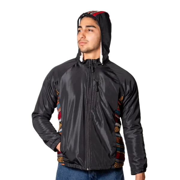 Handmade Andean Waterproof Jacket Black Wholesale