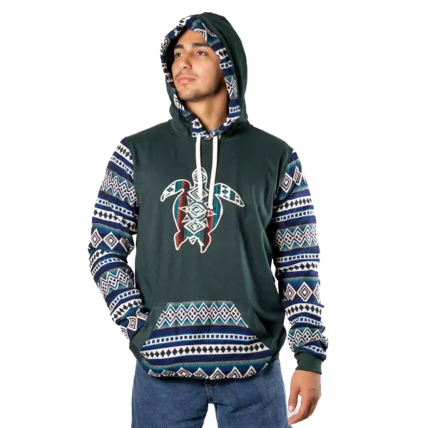 Handmade Turtle Hoodie Boho Geometric Wholesale