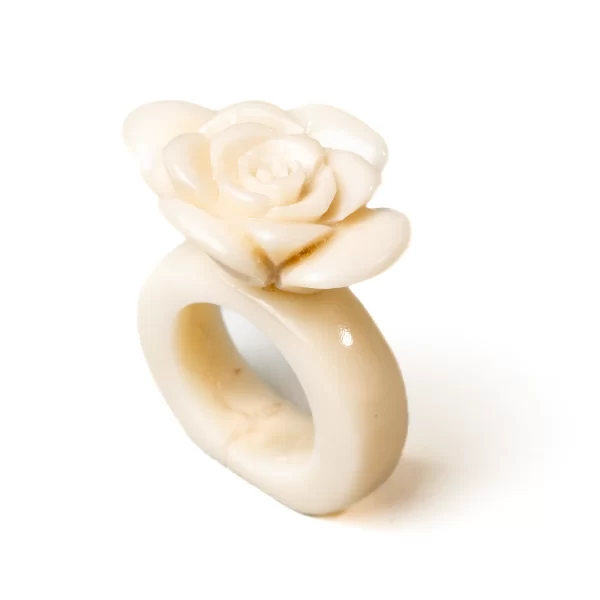 Tagua Rose Napkin Rings Handmade Eco Table Decor Wholesale