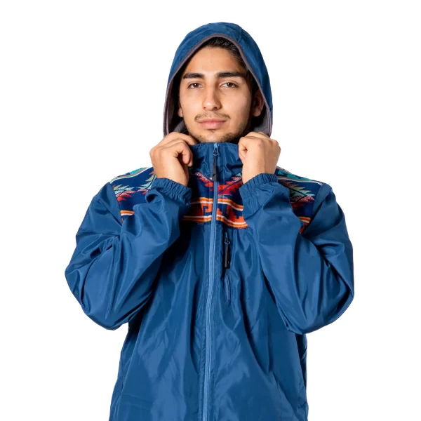 Tribal Blue Jacket with Andean Geometric Designs