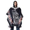 Artisan Festival Poncho Hoodie with Tribal Art Design